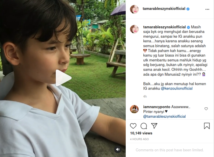 Langsung pasang badan anaknya jadi sasaran hujatan, Tamara Bleszynski geregetan terheran-heran lihat kelakuan netizen.