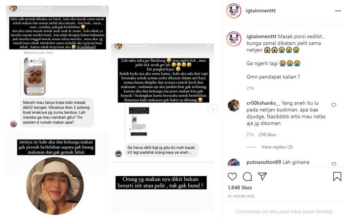 Bunga Zainal semprot balik nyinyiran netizen