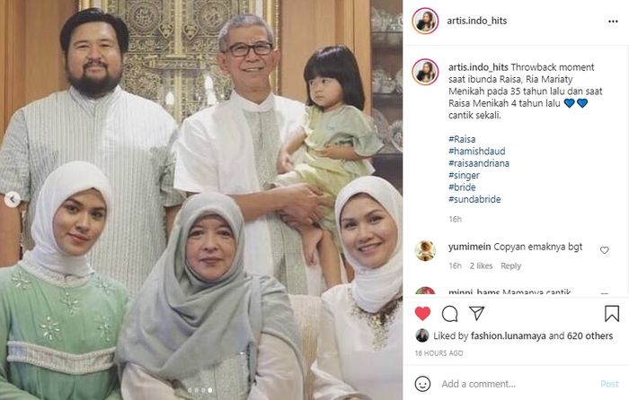 Raisa Andriana dan keluarganya 