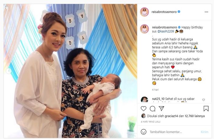 Dr Reisa Broto Asmoro ucapkan selamat ulang tahun kepada ARTnya