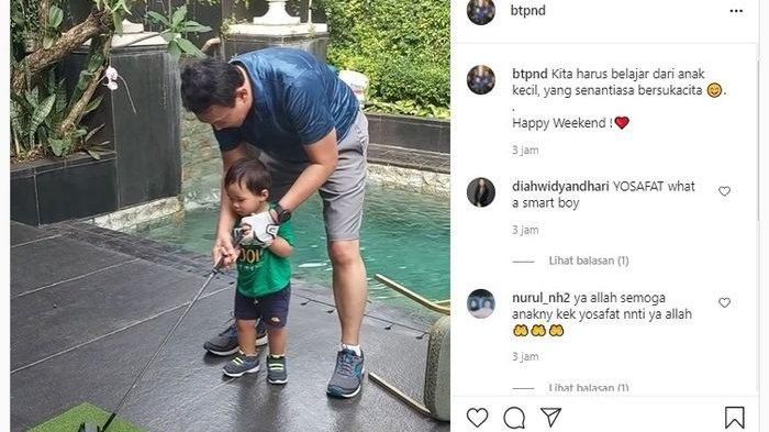 Ahok dan Yosafat sedang bermain golf di rumah