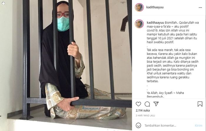 Kaditha Ayu, istri <a href='https://manado.tribunnews.com/tag/dallas-pratama' title='Dallas&nbsp;Pratama'>Dallas&nbsp;Pratama</a> positif Covid-19