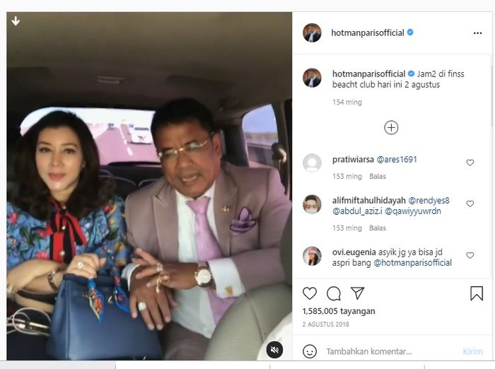 Hotman Paris dan sekretaris pribadinya Nurbaeny Janah