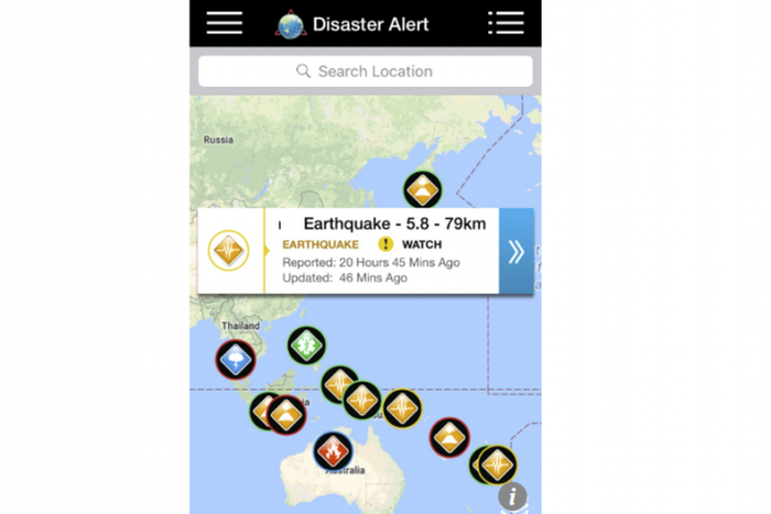 Tampilan Aplikasi Disaster Alert
