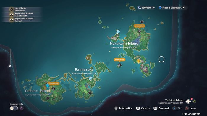 Inazuma Map View