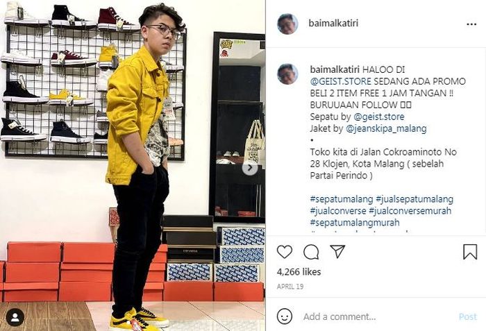 Baim buka jasa endorse