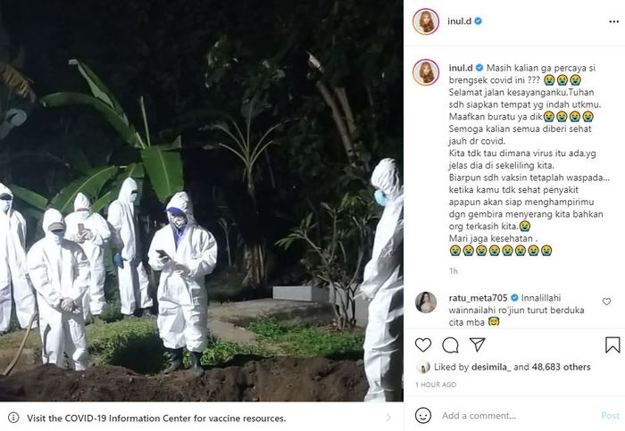 Inul Daratista berbagi kabar duka