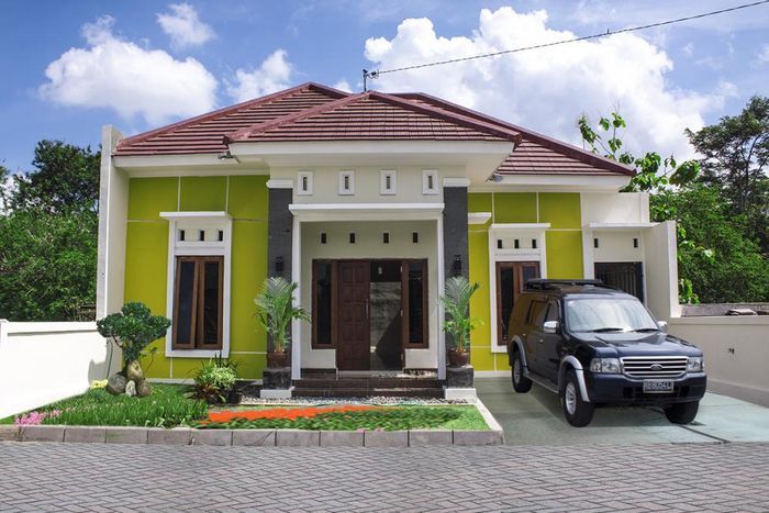 Ilustrasi rumah 1 lantai