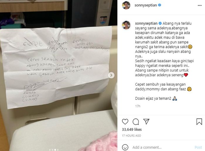 anak Fairuz dan Sonny Septian
