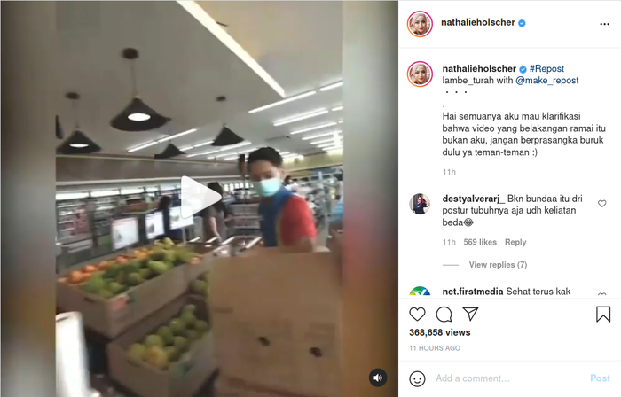 Istri Sule dituding terlibat video viral tentang serobot antrian di minimarket, ini klarifikasi Nathalie Holscher.