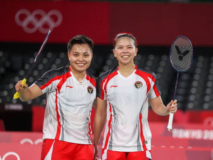 Greysia Polii/Apriani Rahayu sukses melangkah ke semifinal Olimpiade Tokyo 2020 setelah mengalahkan ganda putri dari China, Du Yue/Li Yin Hui.