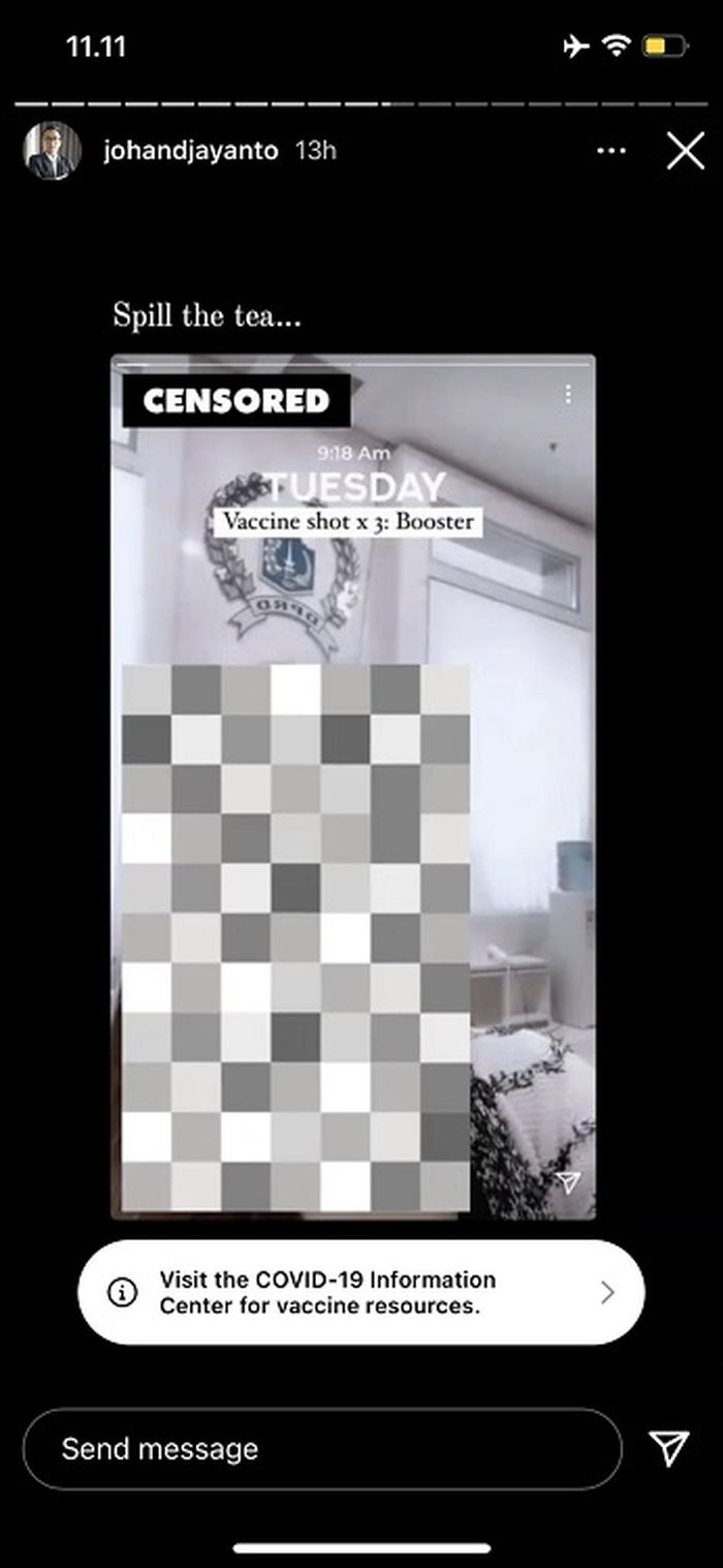 Sosok influencer yang kono dapat suntikan vaksin dosis ketiga