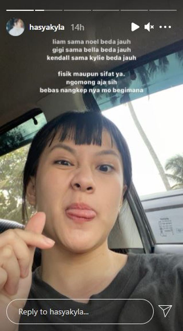 Postingan Instagram <a href='https://medan.tribunnews.com/tag/hasyakyla' title='Hasyakyla'>Hasyakyla</a>