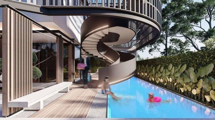Tampilan samping desain rumah baru Ayu Ting Ting