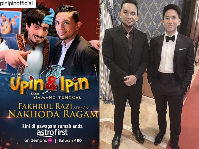 Fakhrul Razi bersama pangeran Mareen dan bermain dalam film Upin & Ipin