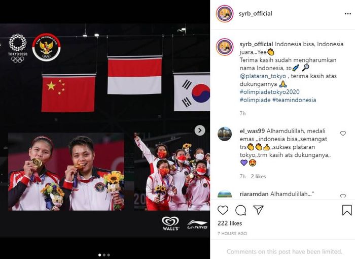 Reino Barack Kirim Makanan untuk Timnas Indonesia yang Sedang Berjuang di Olimpiade Tokyo