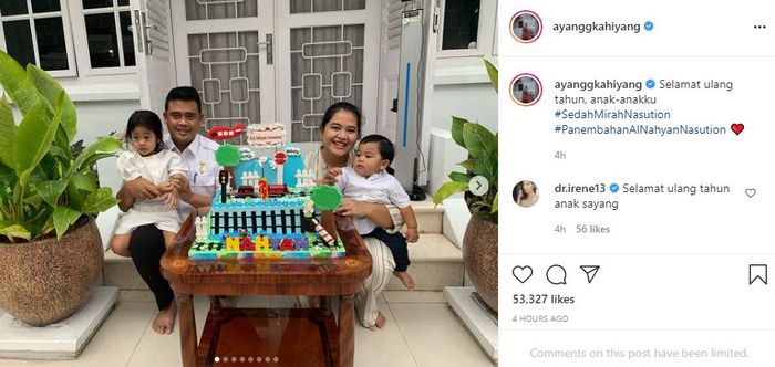 Gaya Kahiyang Ayu pakai daster di hari ulang tahun sang anak