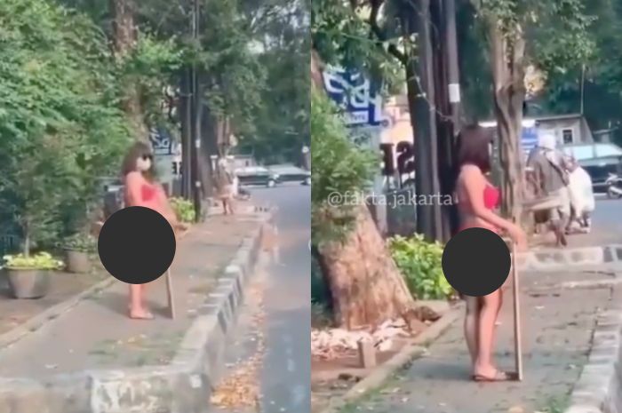 Aksi Dinar Candy berbikini di <a href='https://manado.tribunnews.com/tag/pinggir-jalan' title='pinggir jalan'>pinggir jalan</a> protes karena PPKM diperpanjang oleh <a href='https://manado.tribunnews.com/tag/presiden-jokowi' title='Presiden Jokowi'>Presiden Jokowi</a> membuat sang ayah syok.