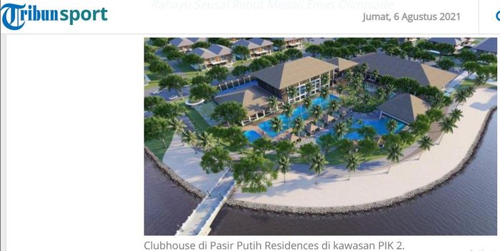 Clubhouse di Pasir Putih Residences di kawasan PIK 2.