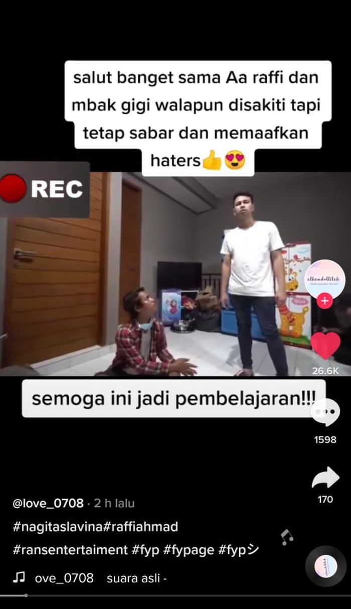 Video Raffi Ahmad yang perlakukan haters-nya dengan cara berbeda dan mendapat pujian dari netizen