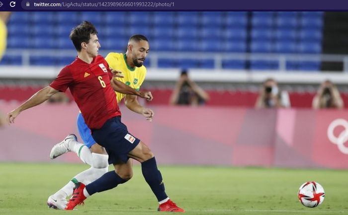 Laga final Olimpiade Tokyo 2020 antara Brasil dan Spanyol di Stadion Internasional Yokohama, Sabtu (7/8/2021) ini.