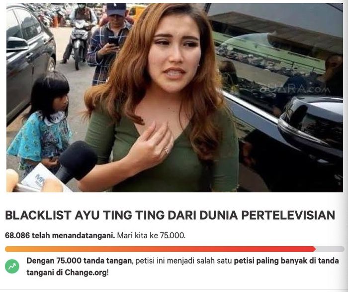 Link petisi ayu ting ting