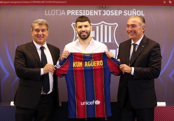 Penyerang anyar Barcelona, Sergio Aguero.