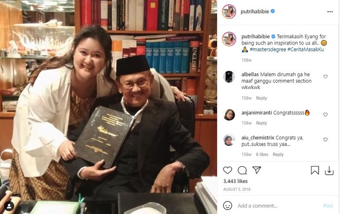 BJ Habibie dan sang cucu tercinta