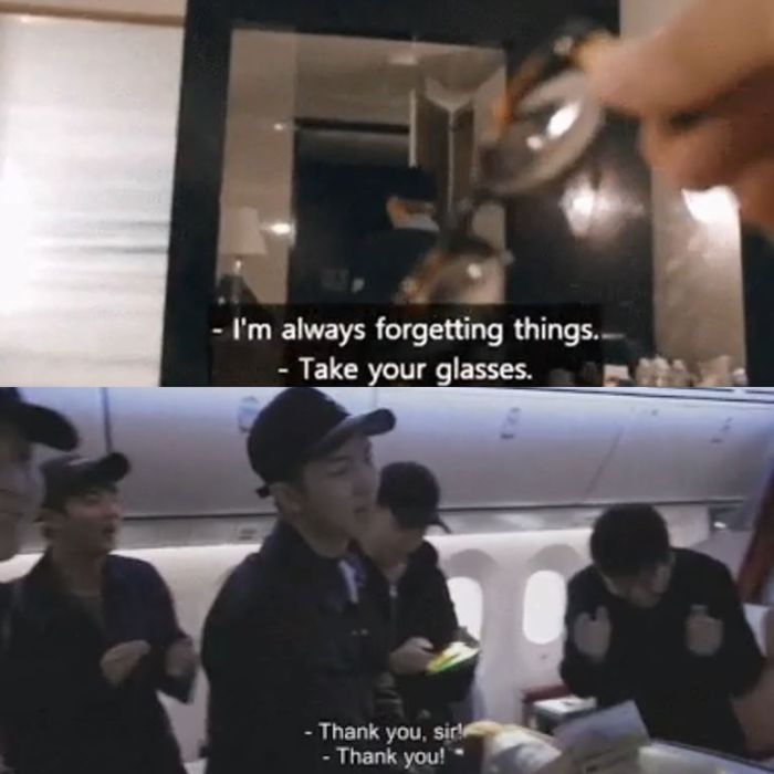 Kolase foto RM BTS saat meninggalkan barang-barang miliknya