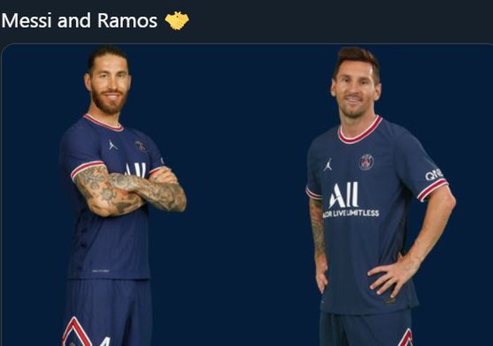 Sergio Ramos dan Lionel Messi kini jadi rekan setim di Paris Saint-Germain.