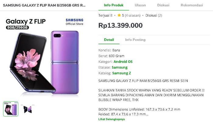 Update Harga Samsung Galaxy Z Flip Terbaru 21 Turun Drastis Semua Halaman Nextren Grid Id