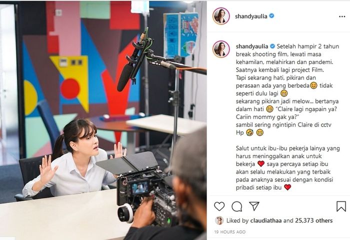 Setelah Vakum Dua Tahun Tidak Bermain Film Shandy Aulia Ungkapkan Senang Kembali Syuting Meskipun Sedih Harus Meninggalkan Buah Hatinya Semua Halaman Hits