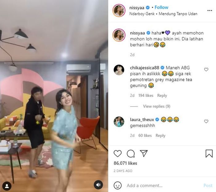 Kondisi ruang keluarga di rumah <a href='https://manado.tribunnews.com/tag/nisya-ahmad' title='Nisya Ahmad'>Nisya Ahmad</a> yang beda jauh dengan Andara yang super mewah