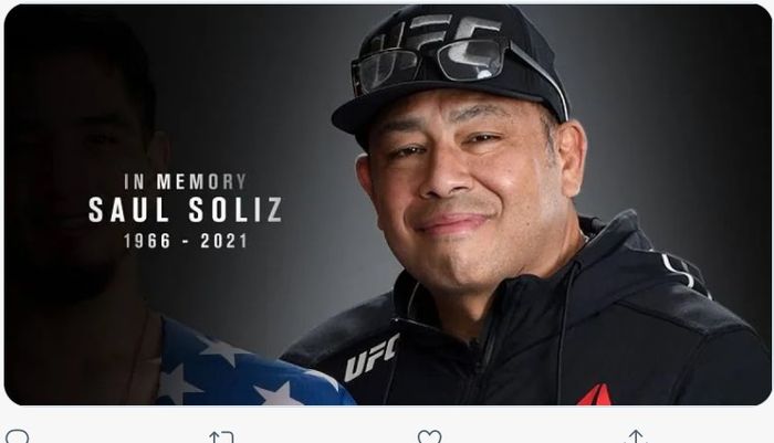 Pelatih legendaris MMA, Saul Soliz, meninggal dunia karena komplikasi COVID-19 pada 19 Agustus lalu.