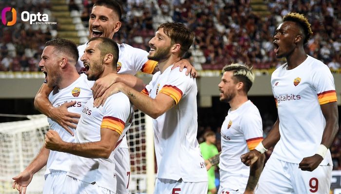 AS Roma meraih kemenangan telak 4-0 atas tim promosi Salernitana pada laga pekan kedua Liga Italia 2021-2022.