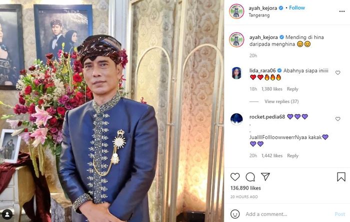 Postingan ayah Lesti Kejora