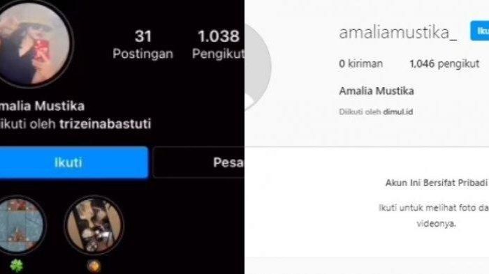 Foto Instagram Amalia Sari Murti bersama ponsel yang merupakan barang bukti kunci