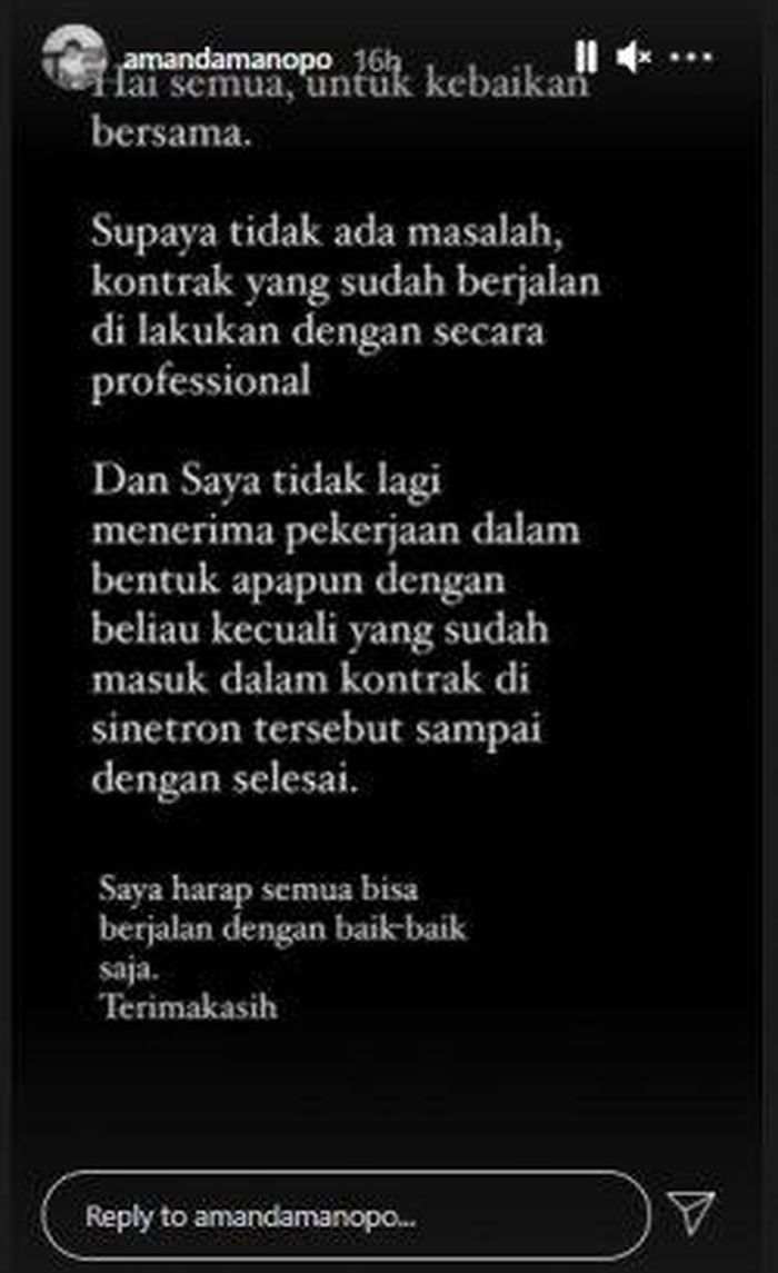 Unggahan Amanda Manopo
