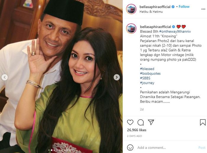 Foto lawas Bella Saphira ketika awal kenal Agus Surya Bakti