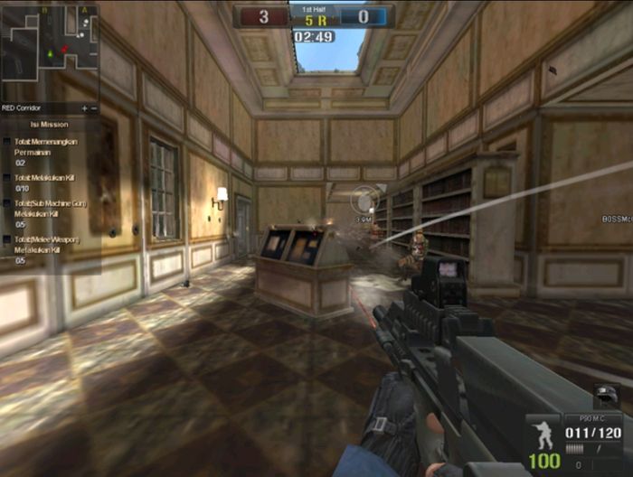 Salah satu scene gameplay dari Point Blank.