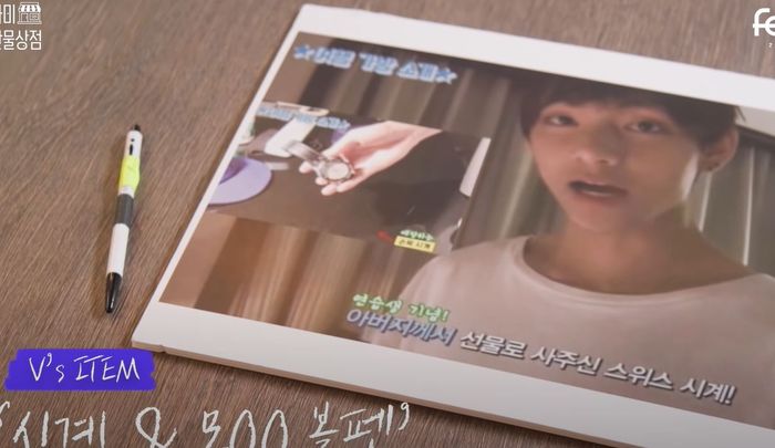Jam tangan dan pulpen yang menjadi barang berharga untuk V BTS