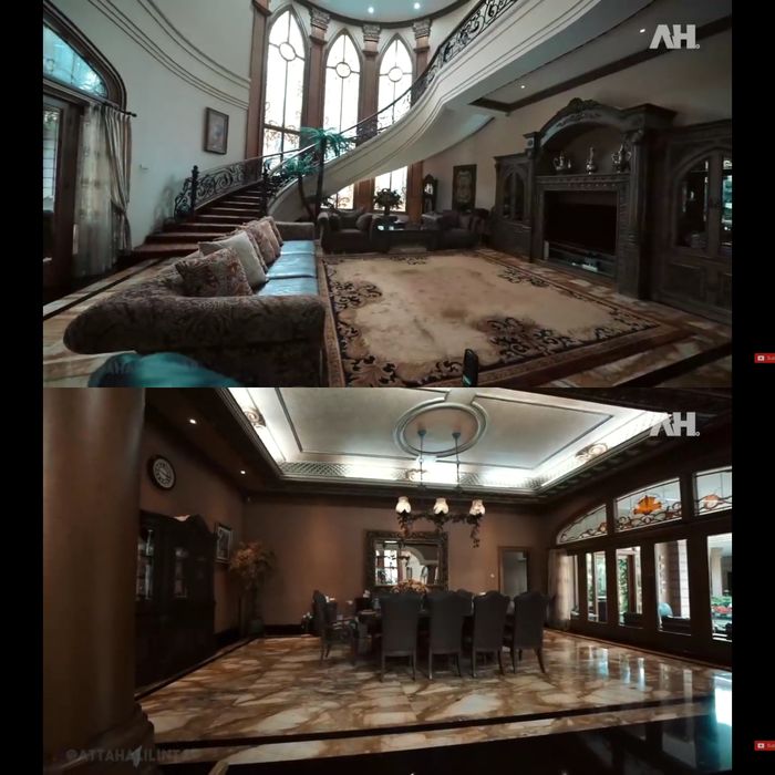 Ruang keluarga dan ruang makan di rumah artis <a href='https://medan.tribunnews.com/tag/alshad-ahmad' title='Alshad Ahmad'>Alshad Ahmad</a>.