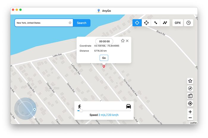 Fake GPS ke New York dengan AnyGo