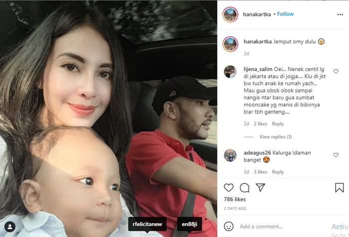 Enji dan istri baru serta anaknya