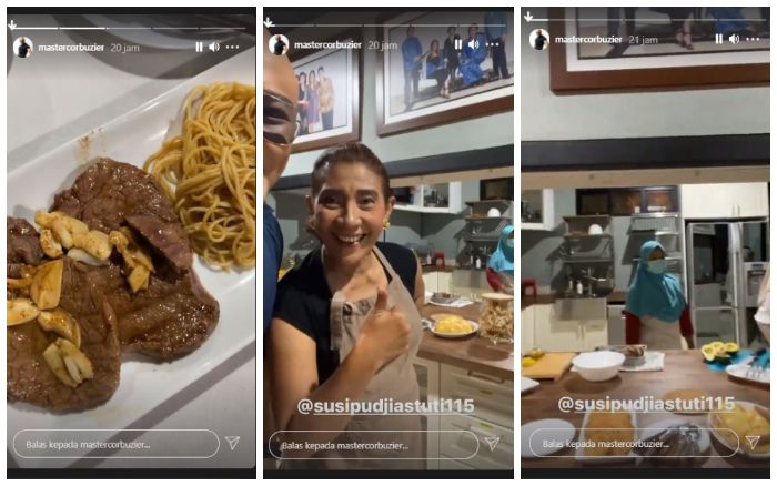 Deddy Corbuzier takjub melihat Susi Pudjiastuti masak sendiri