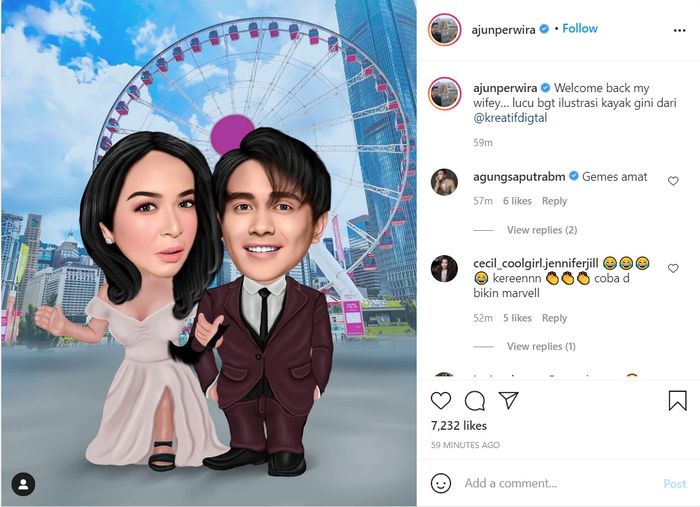 Ajun Perwira sambut kebebasan Jennifer Jill.
 