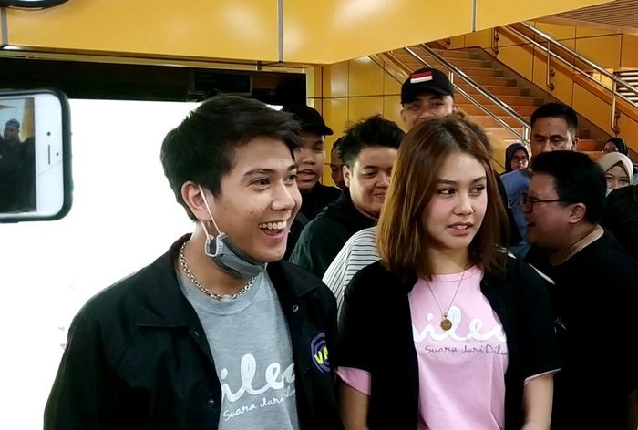 Iqbaal Ramadhan dan Vanesha Prescilla saat ditemui Grid.ID saat promo film Milea di Stasiun Gondangia, Rabu (5/2/2020).