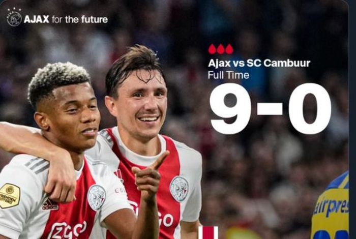 Ajax Amsterdam menghancurkan Cambuur dalam lanjutan Liga Belanda, 18 September 2021.