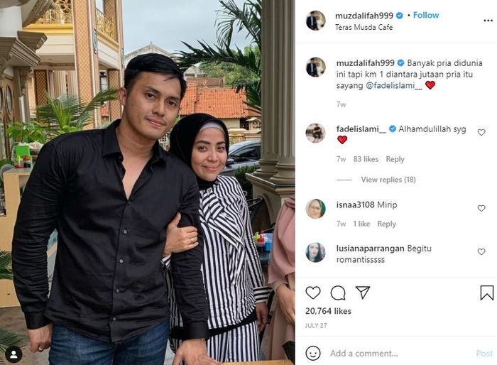 Kemesraan Muzdalifah dan Fadel Islami