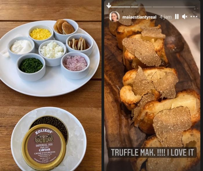 Makanan yang disantap Maia Estianty